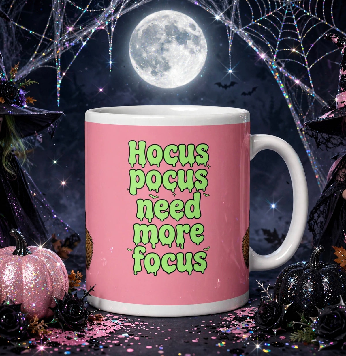 Hocus Pocus White glossy mug by Maraillustrations