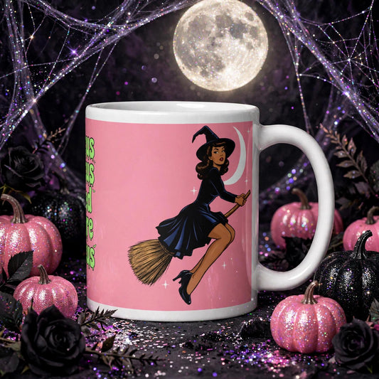Hocus Pocus White glossy mug by Maraillustrations