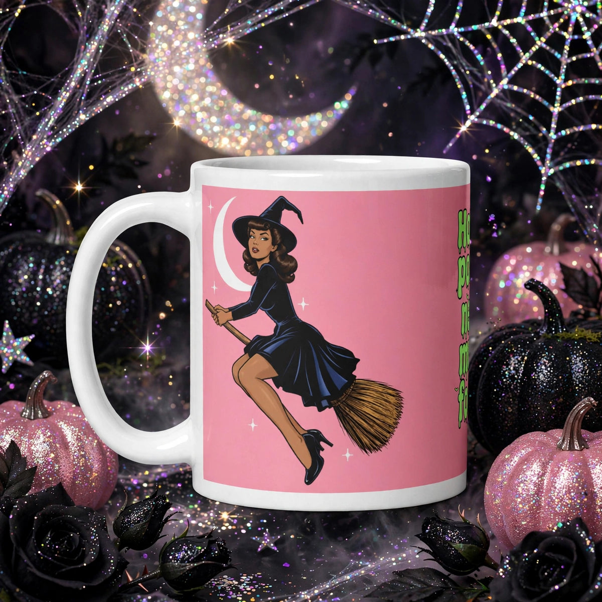Hocus Pocus White glossy mug by Maraillustrations