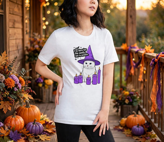 “I’m here for the candy”Unisex t-shirt