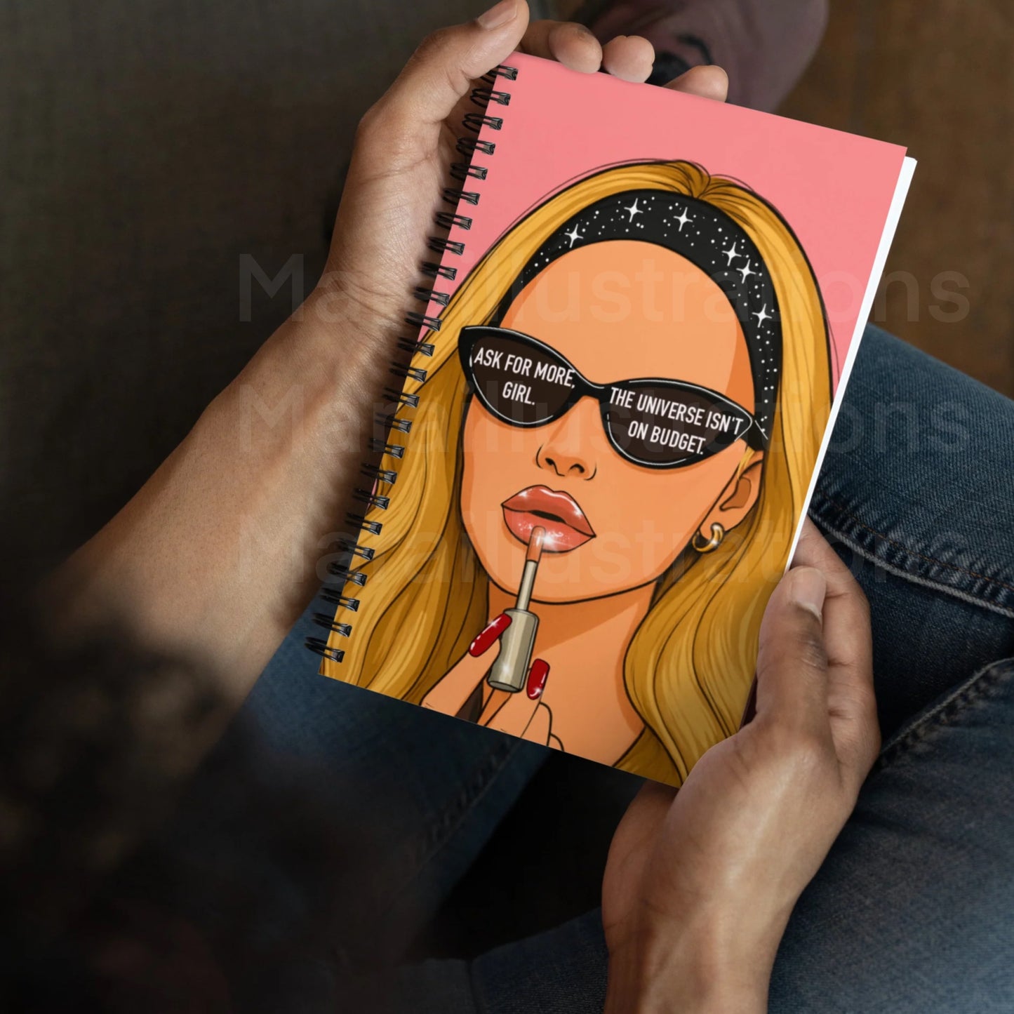 “Ask for more”Spiral notebook by Maraillustrations