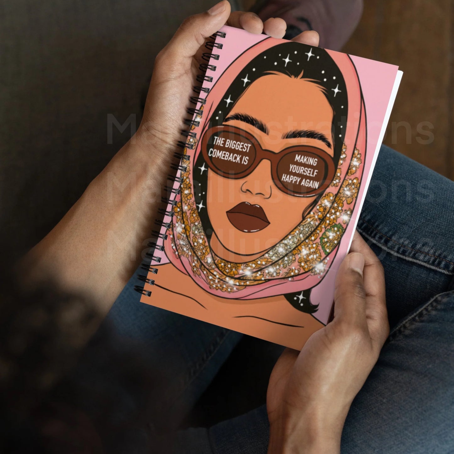 “Biggest comeback”Spiral notebook by Maraillustrations