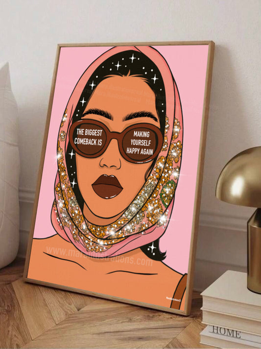 “The biggest comeback “Framed poster by Maraillustrations