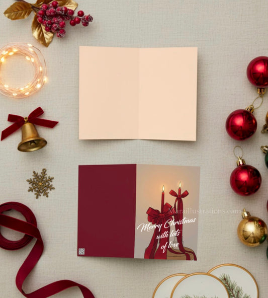 “Merry Christmas’’Greeting card by Maraillustrations