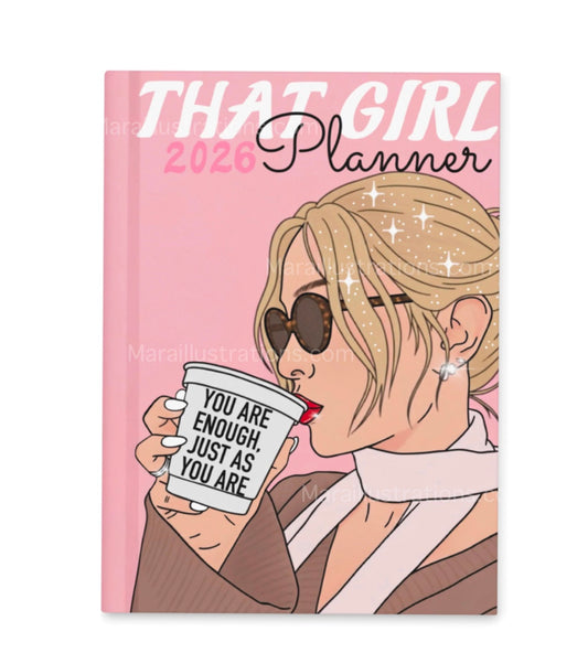 “That girl”Hardcover journal matte by Maraillustrations
