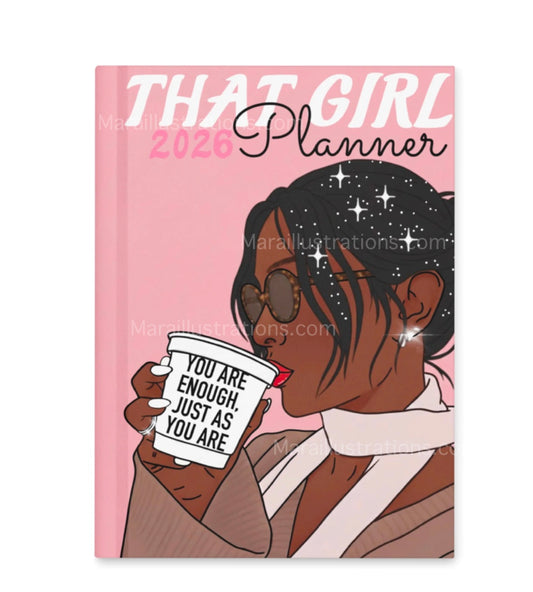 “That girl”Hardcover journal matte by Maraillustrations