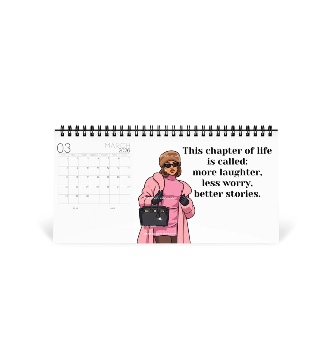 2026 Desktop calendar By Maraillustrations