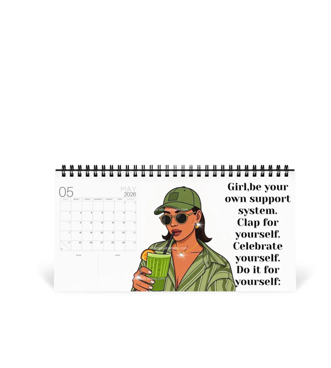 2026 Desktop calendar By Maraillustrations