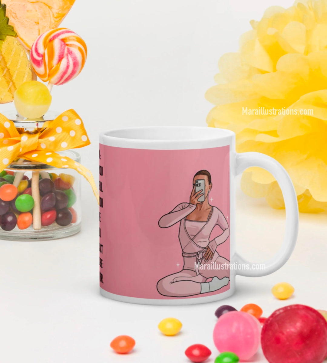 “Life hack”White glossy Mug by Maraillustrations