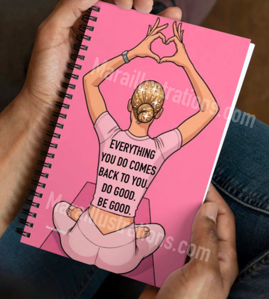 “Be good”Spiral notebook by Maraillustrations