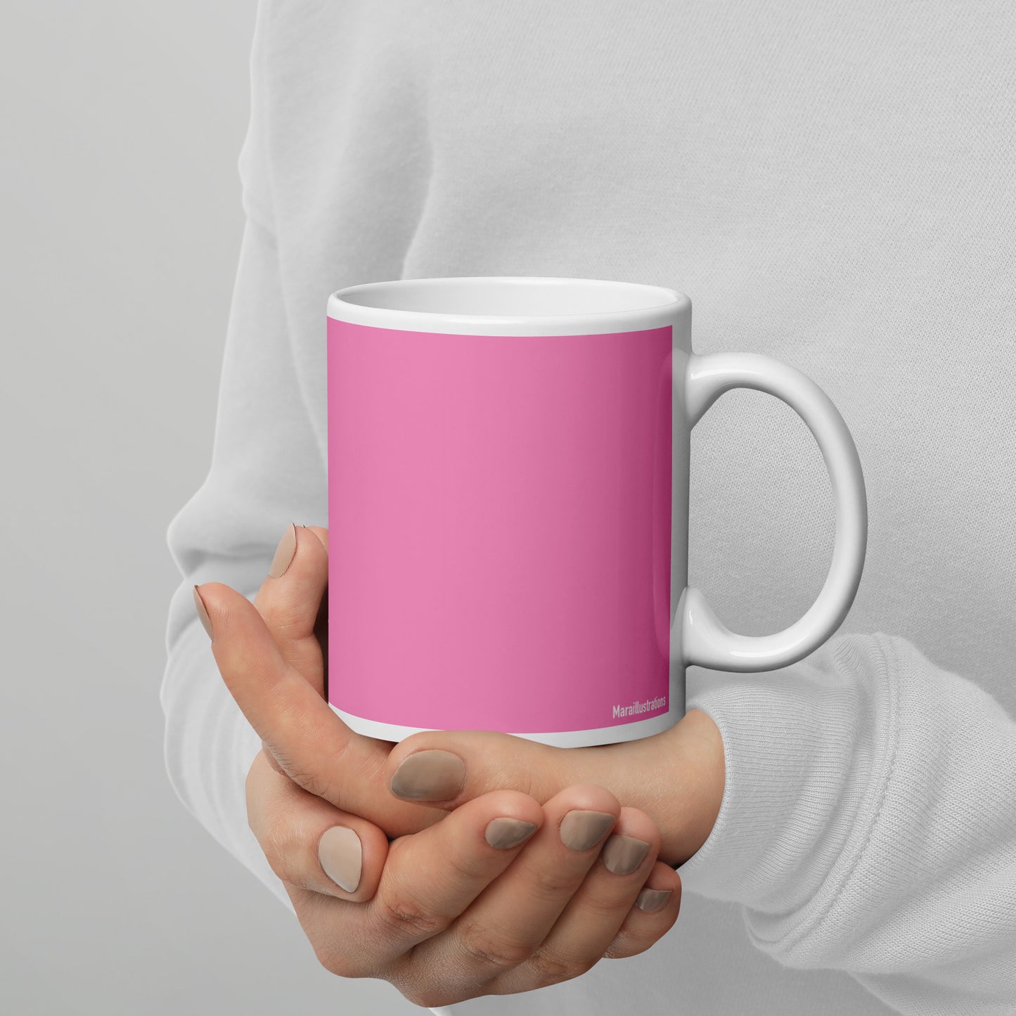 "Hot girl things" White glossy mug by Maraillustrations